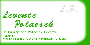 levente polacsek business card